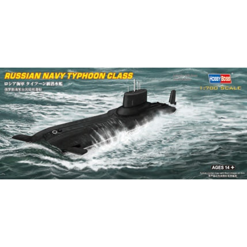 Modellismo Hobbyboss 1:700 - Sottomarino Classe Typhoon Marina Russa (Scala 1/700)