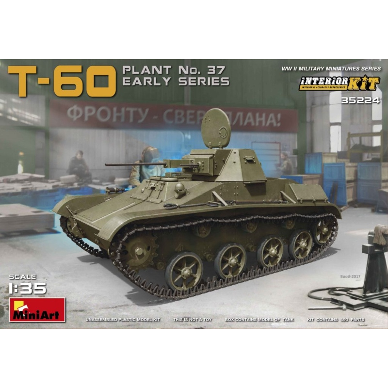 T 60 Plant No 37 Early Series Interior Kit Miniart 1 35