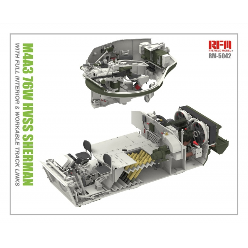 Rfm 5042 M4A3 76W Hvss Sherman With Full Interior 1:35 Rfm Ryefield