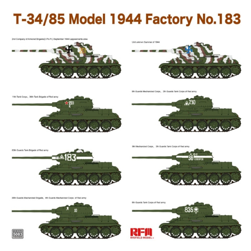 Maquette Char T-34/85 - MINIART - 1/35 - Intérieur Complet - Détails