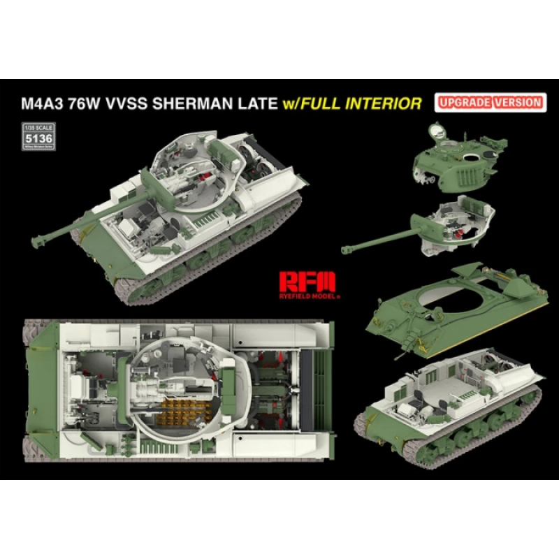 M4A3 76W VVSS Sherman Late with Full Interior Updated Version Rye