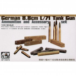 German 8,8cm L/71 Tank Gun Ammunition & Accessory Set - AFV Club 1/35