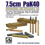 7,5cm Pak40 Ammunition & Accessory Set - AFV Club 1/35