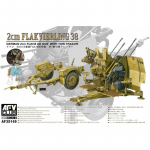 2cm Flakvierling 38 w. Tow Trailer - AFV Club 1/35