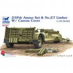 25pdr Ammo Set & No.27 Limber w. Canvas Cover - Bronco 1/35