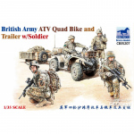 British Army ATV Quad Bike and Trailer w/Soldier