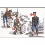 French Mechanics & Pilot WWII - CMK 1/72