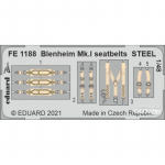 Blenheim Mk.I seatbelts STEEL 1/48 for AIRFIX