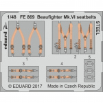 Beaufighter Mk.VI seatbelts STEEL - 1/48