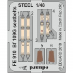 Bf 109G seatbelts STEEL - 1/48