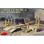 7.5 cm Pzgr. & Gr. Patr. Kw.K. 40 Shells with Ammo Boxes