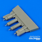 F4U-5 Corsair gun barrels with pylons for Hasegawa
