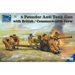 6 Pounder Anti Tank Gun with British Commonwealth Crew