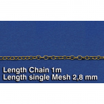 Metal Chain (D) Length single Mesh 2,8 mm - Royal Model 1/35