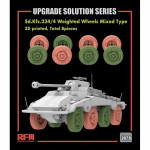 Sd.Kfz.234/4 Weighted Wheels Mixed Type (3D printed,...
