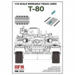 Workable Track Links for T-80 - Rye Field Model 1/35