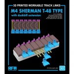 3D-Printed Workable Track Links for M4 SHERMAN T-48 Type...
