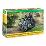 German Motorcycle Zndapp K800 w. Sidecar and Crew - Zvezda 1/35
