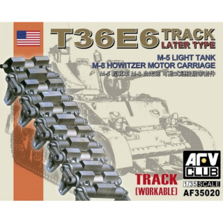 T36E6 Track for M5 Light Tank & M8 Howitzer (later Type) - AFV Club 1/35