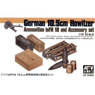 German 10,5cm LeFH 18 Ammunition & Accessory Set - AFV Club 1/35