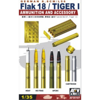 German 8,8cm L/56 Ammunition & Accessory Set - AFV Club 1/35