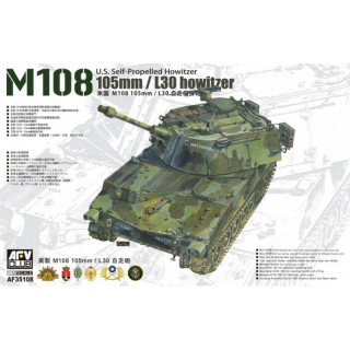 M108 105mm/L30 U.S. Self-Propelled Howitzer - AFV Club 1/35