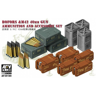 Bofors & M42 40mm Gun Ammunition and Accessories Set - AFV Club 1/35