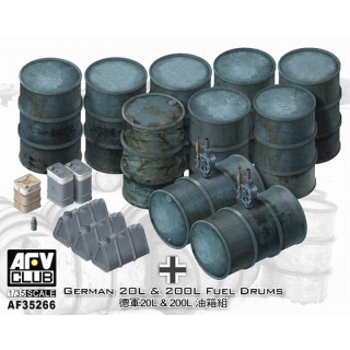 German 20L & 200L Fuel Drums - AFV Club 1/35