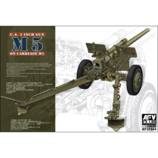 U.S. 3 inch Gun M5 on Carriage M1 - AFV Club 1/35