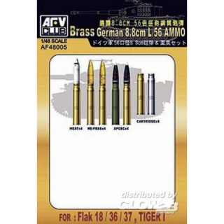 German 8,8 cm L/56 Ammunition (Brass) - AFV Club 1/48