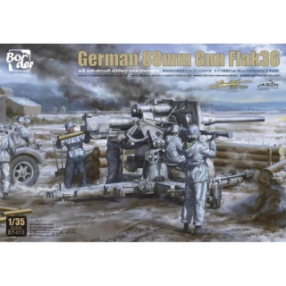 German 88mm Gun Flak36 w. AA-Artillery Crew - Border Model 1/35