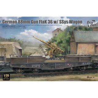 German 88mm Gun Flak 36 w. SSys Wagon - Border Model 1/35