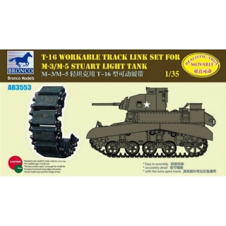 T-16 Workable Track Link Set for M3/M5 Stuart - Bronco 1/35
