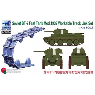 Soviet BT-7 Fast Tank Mod.1937 Workable Track Link Set - Bronco 1/35