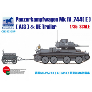 Panzerkampfwagen Mk.IV, 744(E) (A13) & UE Trailer - Bronco 1/35