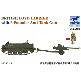 British Loyd Carrier w. 6 Pounder Anti-Tank Gun - Bronco 1/35