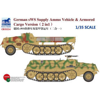 German sWS Supply Ammo Vehicle & Armored Cargo Version (2in1) - Bronco 1/35