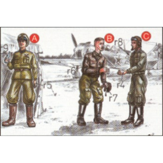 Soviet Pilots & Mechanic WWII - CMK 1/72