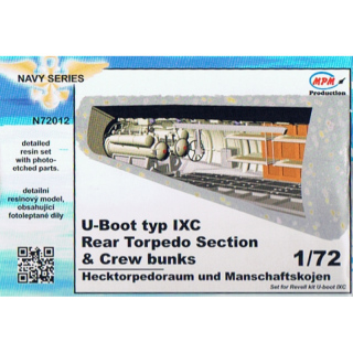 Dt. U-Boot Typ IX Rear Torpedo Section & Crew Bunks - CMK 1/72