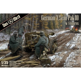 German 7,5cm Pak40 w. 4 figures - Das Werk 1/35
