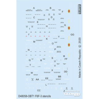 F6F-3 stencils for Eduard