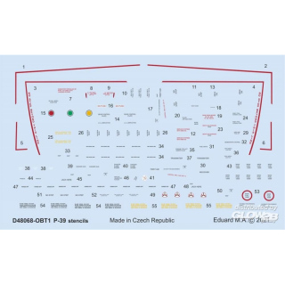 P-39 stencils for Eduard