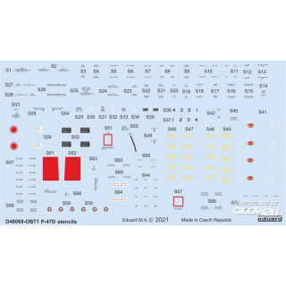 P-47D stencils for Eduard,Tamiya