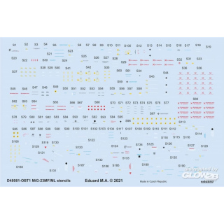 MiG-23MF/ML stencils 1/48 for TRUMPETER