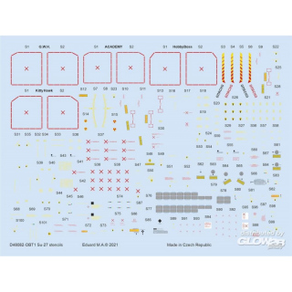 Su-27 stencils 1/48 for ACADEMY/KITTY HAWK/HOBBY BOSS/GWH