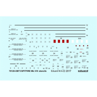 Spitfire Mk.VIII Stencils - 1/72