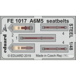 A6M5 seatbelts STEEL for Tamiya