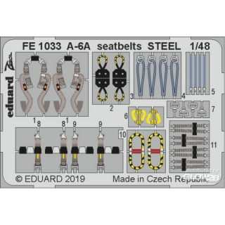 A-6A seatbelts STEEL for Hobby Boss