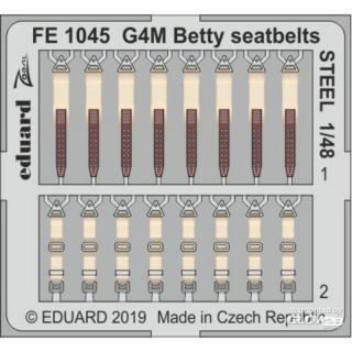 G4M Betty seatbelts STEEL for Tamiya