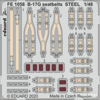 B-17G seatbelts STEEL for HKM